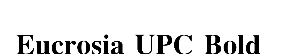 Eucrosia UPC Bold cкачати шрифт безкоштовно